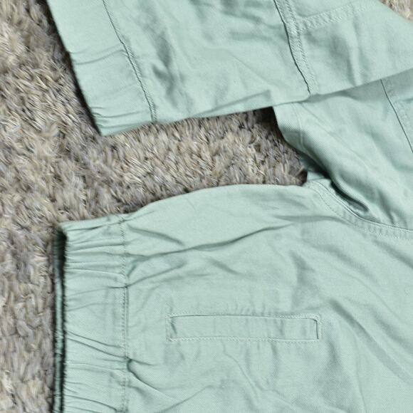 Guess Women's Size S Basic Crop Jacket Green Cotton Blend Zip Solid Long Sleeve - Picture 3 of 8